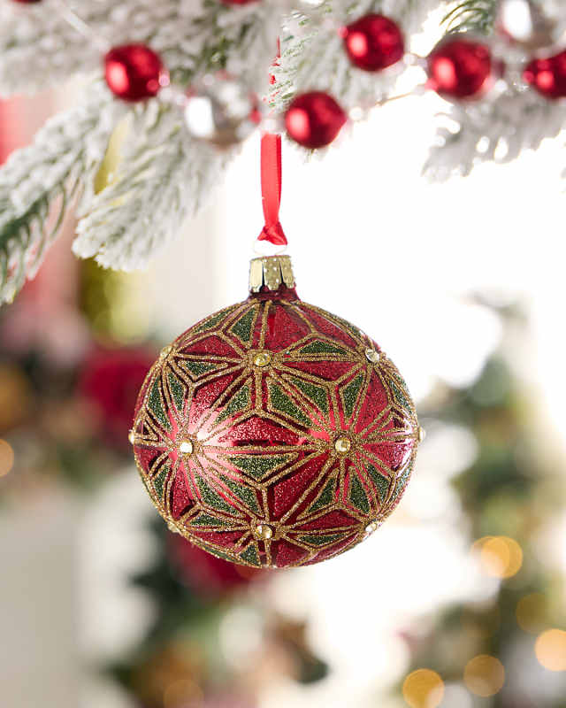 Holiday Radiance Glass Christmas Ornament